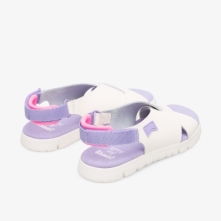 Camper Oruga Sandals Beige / Purple - Kids Singapore HIMELY-021